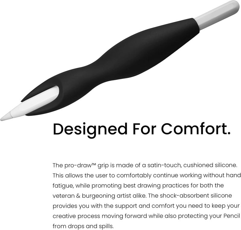 Pro-Draw The Grip for Apple Pencil Pro, 1st /2nd Gen Apple Pencil, and USB-C model // More Comfort. Better Control. - Image 3